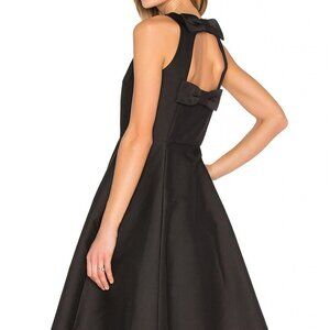 NWOT $448 Kate Spade Double Bow Back Midi Dress, Black, Size 4